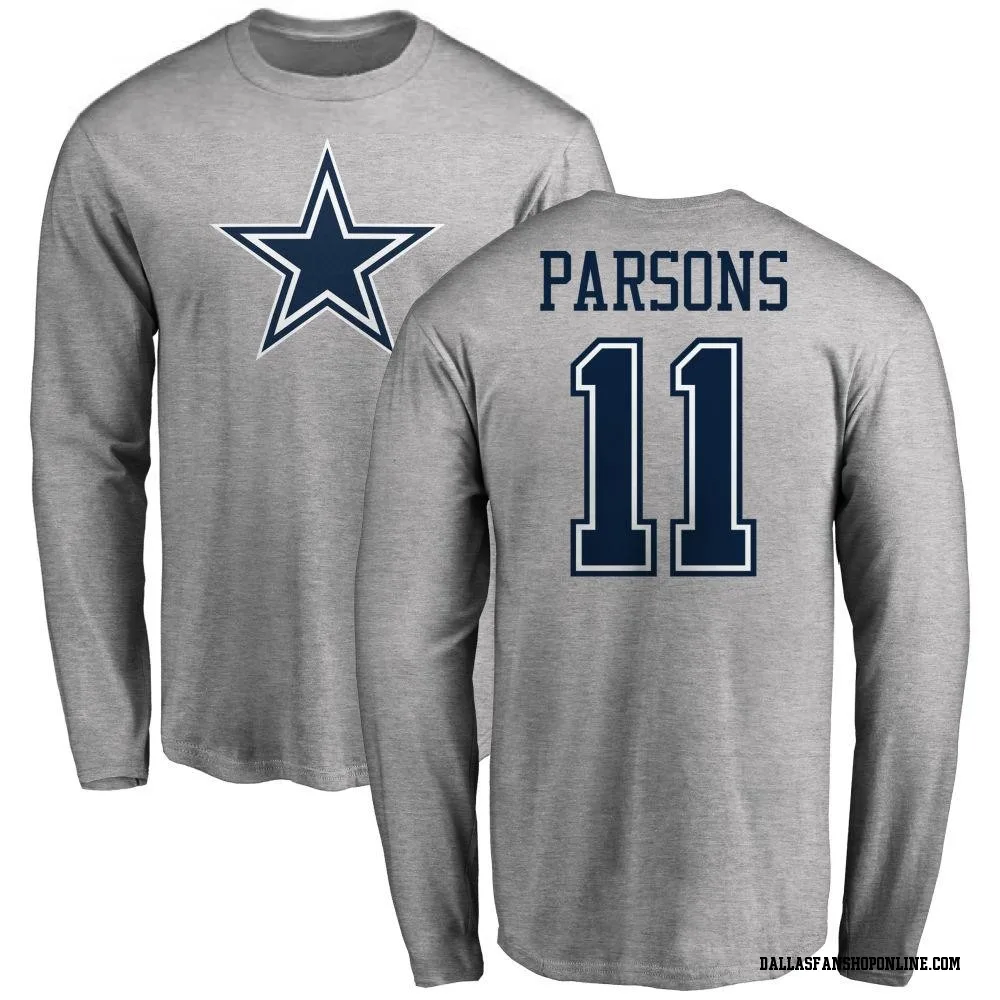 Ash Men's Micah Parsons Dallas Cowboys Logo Long Sleeve T-Shirt -