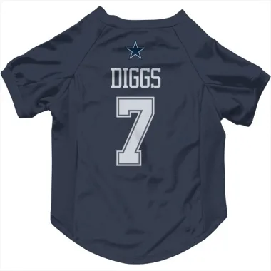Navy Dallas Cowboys Trevon Diggs   Dog & Cat Pet Jersey