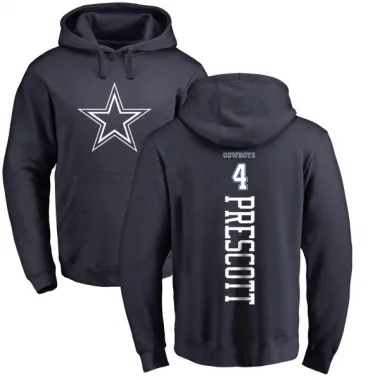 Navy Men's Dak Prescott Dallas Cowboys Pro Line by Branded Backer Pullover Hoodie