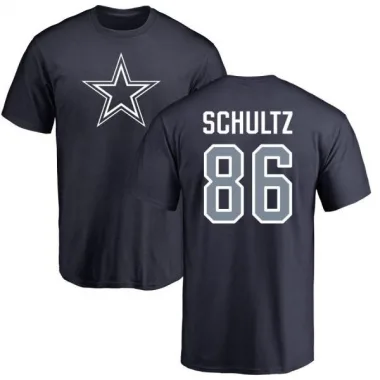 Navy Men's Dalton Schultz Dallas Cowboys Logo T-Shirt -