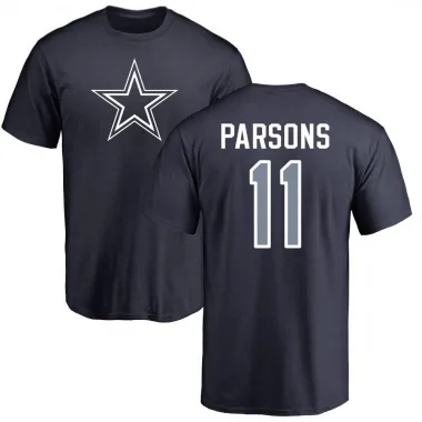 Navy Men's Micah Parsons Dallas Cowboys Logo T-Shirt -