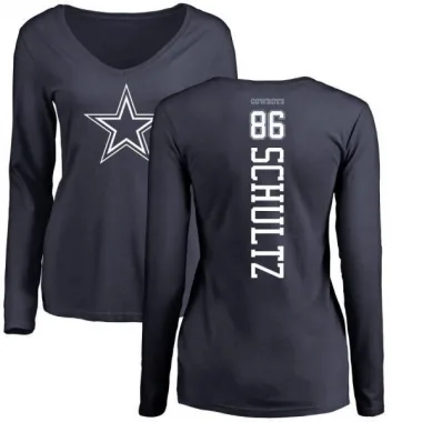 Navy Women's Dalton Schultz Dallas Cowboys Backer Long Sleeve T-Shirt -