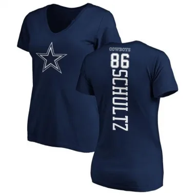 Navy Women's Dalton Schultz Dallas Cowboys Backer T-Shirt -
