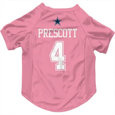 Pink Dallas Cowboys Dak Prescott   Dog & Cat Pet Jersey