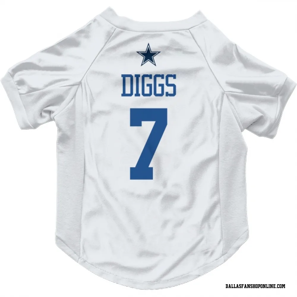 White Dallas Cowboys Trevon Diggs   Dog & Cat Pet Jersey